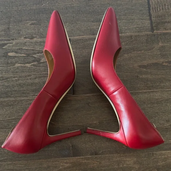 Tory Burch Elizabeth Leather Heels Redstone. Never Worn - Picture 3 of 7